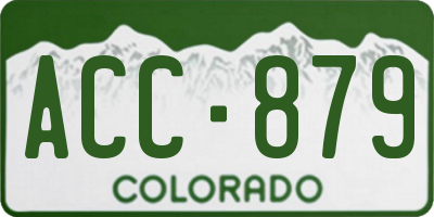 CO license plate ACC879