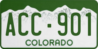 CO license plate ACC901