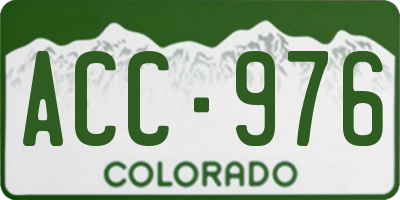 CO license plate ACC976