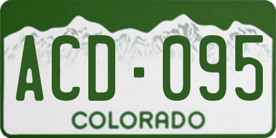 CO license plate ACD095