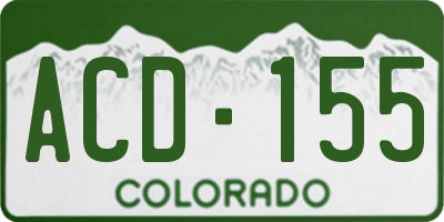 CO license plate ACD155