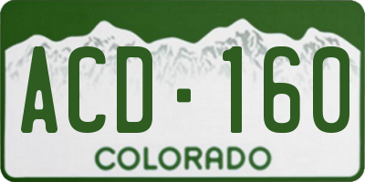 CO license plate ACD160