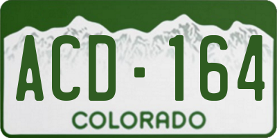 CO license plate ACD164