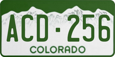 CO license plate ACD256