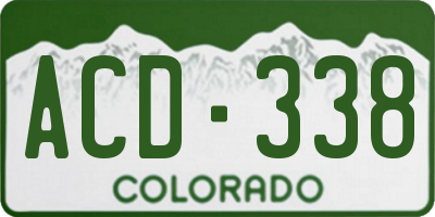 CO license plate ACD338
