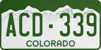 CO license plate ACD339