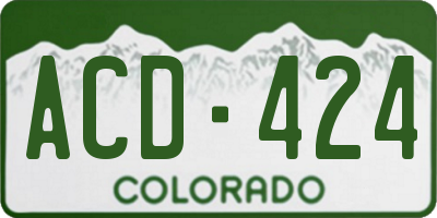 CO license plate ACD424