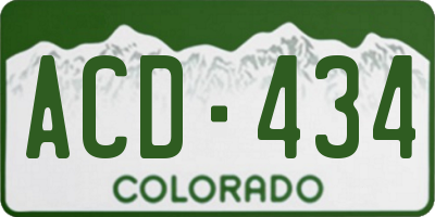 CO license plate ACD434