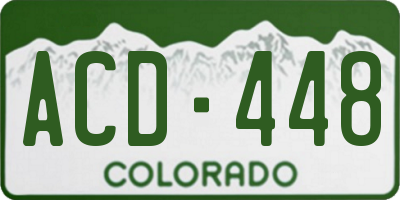 CO license plate ACD448