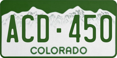CO license plate ACD450
