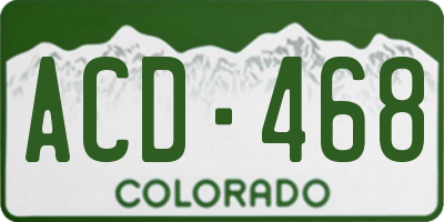 CO license plate ACD468
