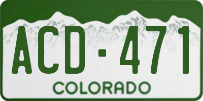 CO license plate ACD471