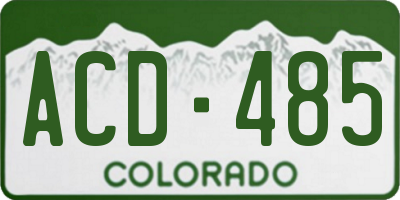 CO license plate ACD485