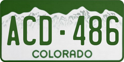 CO license plate ACD486
