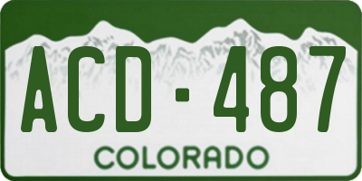 CO license plate ACD487