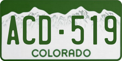 CO license plate ACD519