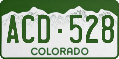CO license plate ACD528