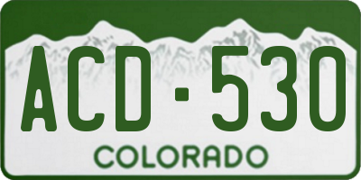 CO license plate ACD530