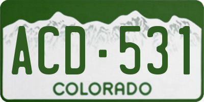 CO license plate ACD531