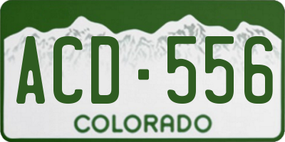 CO license plate ACD556