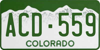 CO license plate ACD559