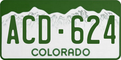 CO license plate ACD624