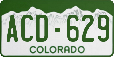 CO license plate ACD629