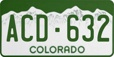 CO license plate ACD632