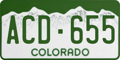 CO license plate ACD655