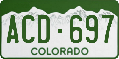 CO license plate ACD697