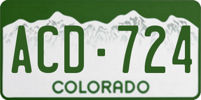CO license plate ACD724