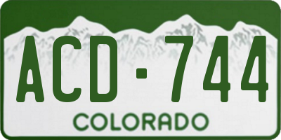 CO license plate ACD744