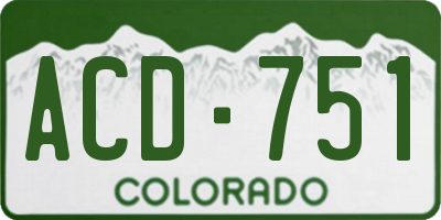 CO license plate ACD751