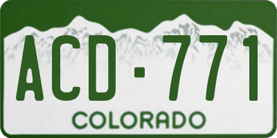 CO license plate ACD771