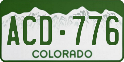 CO license plate ACD776