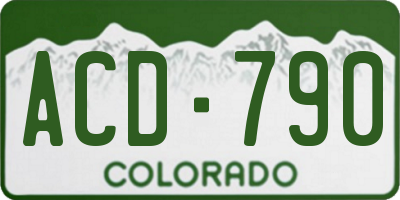CO license plate ACD790