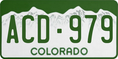 CO license plate ACD979