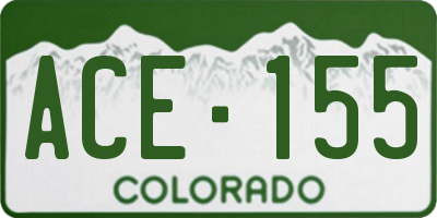 CO license plate ACE155