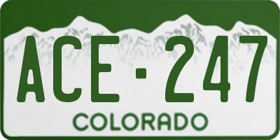 CO license plate ACE247