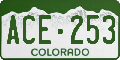 CO license plate ACE253