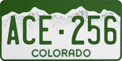 CO license plate ACE256