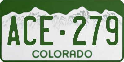CO license plate ACE279