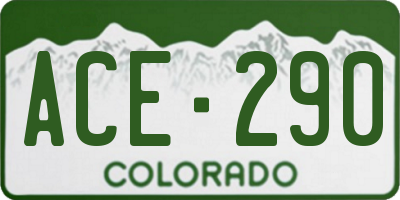 CO license plate ACE290