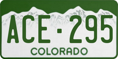 CO license plate ACE295