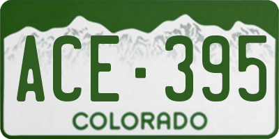 CO license plate ACE395