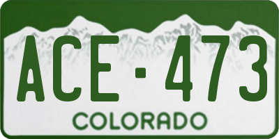 CO license plate ACE473