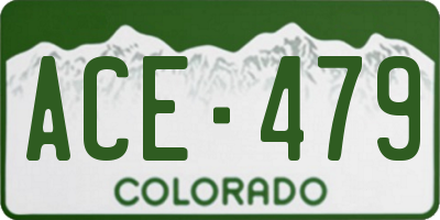 CO license plate ACE479