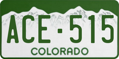 CO license plate ACE515