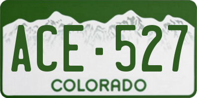 CO license plate ACE527