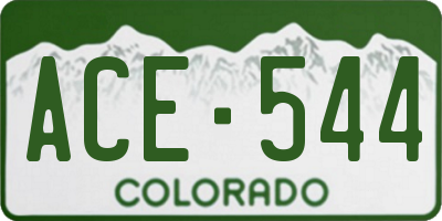 CO license plate ACE544